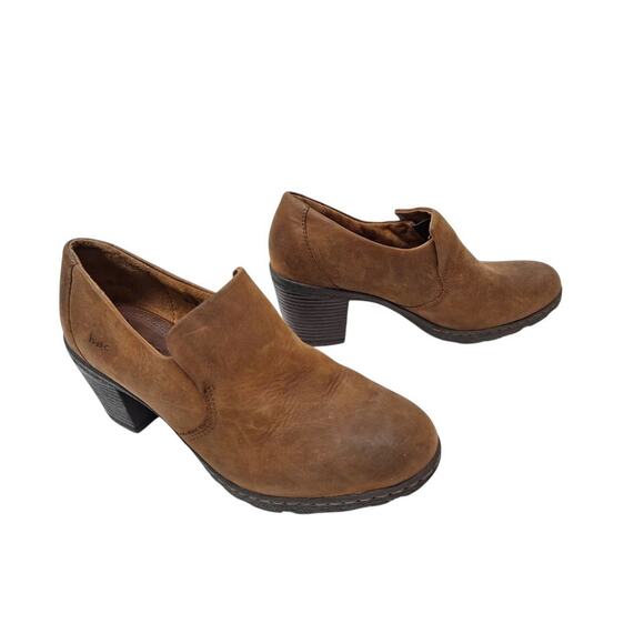 NEW Born BOC Womens 7.5 Brown Leather Slip On Western Comfort Ankle Boot - Picture 3 of 6